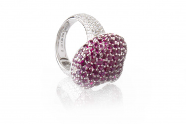 de Grisogono кольцо с рубинами и бриллиантами 