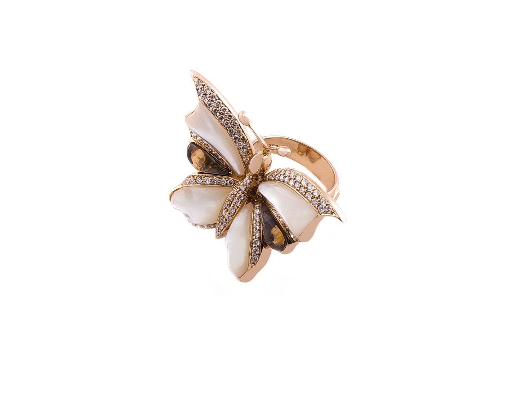 RalfDiamonds кольцо с перламутром и бриллиантами